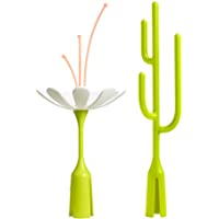 Boon B11302 STOKE GRASS - Juego de accesorios para secar biberones y tetinas (libre de BPA- ftalatos y PVC)- color verde